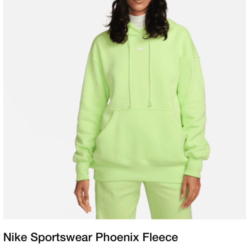 Nike Phoenix Fleece Oversized Hoodie Light Lemon Twist Medium